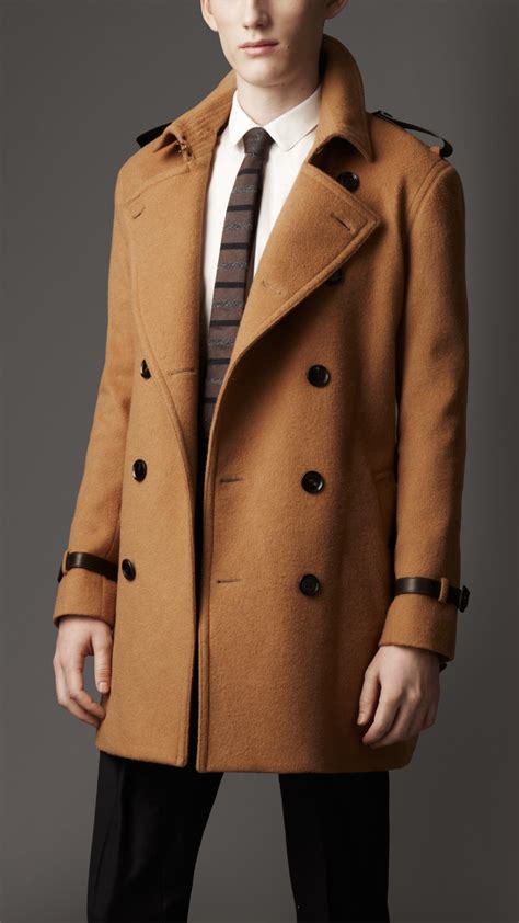 burberry camel wool coat men's|burberry men's wool overcoat.